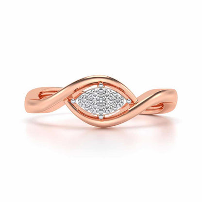 Bina Silver Ring - Rose Gold - Image 4