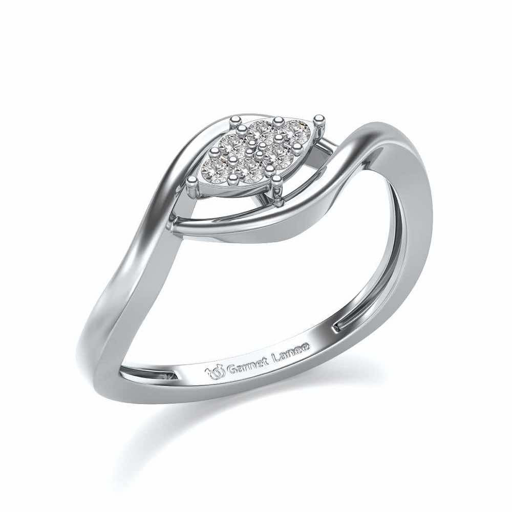 Bina Silver Ring - White Gold - Image 1