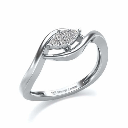 Bina Silver Ring - White Gold - Image 1