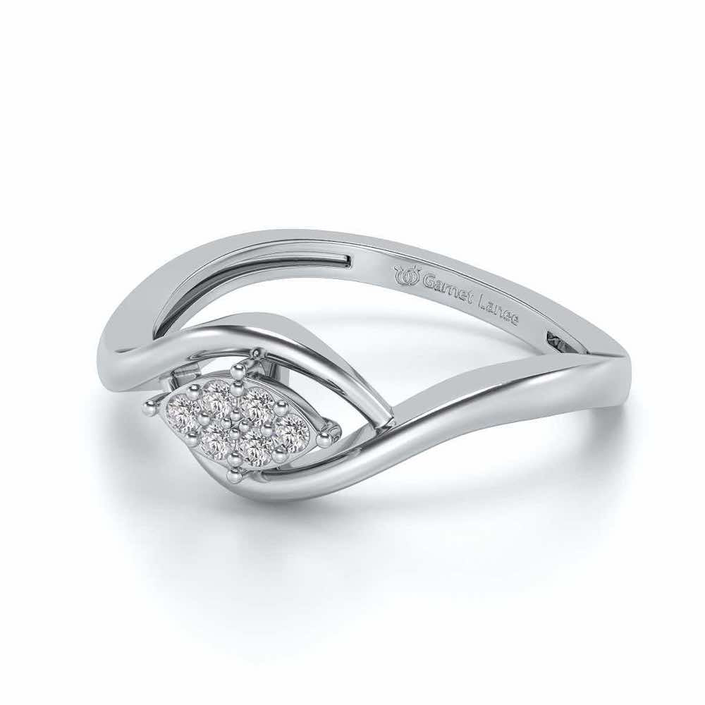 Bina Silver Ring - White Gold - Image 2