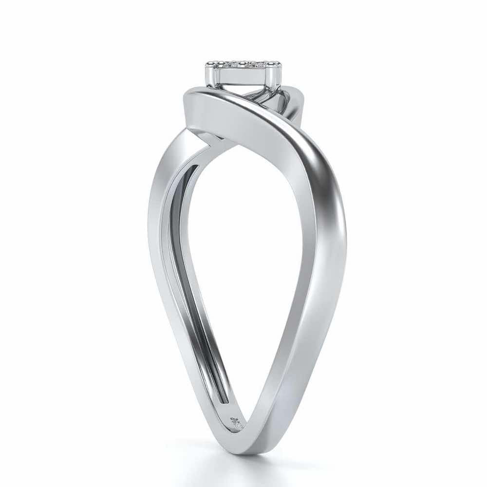 Bina Silver Ring - White Gold - Image 3