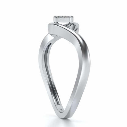 Bina Silver Ring - White Gold - Image 3