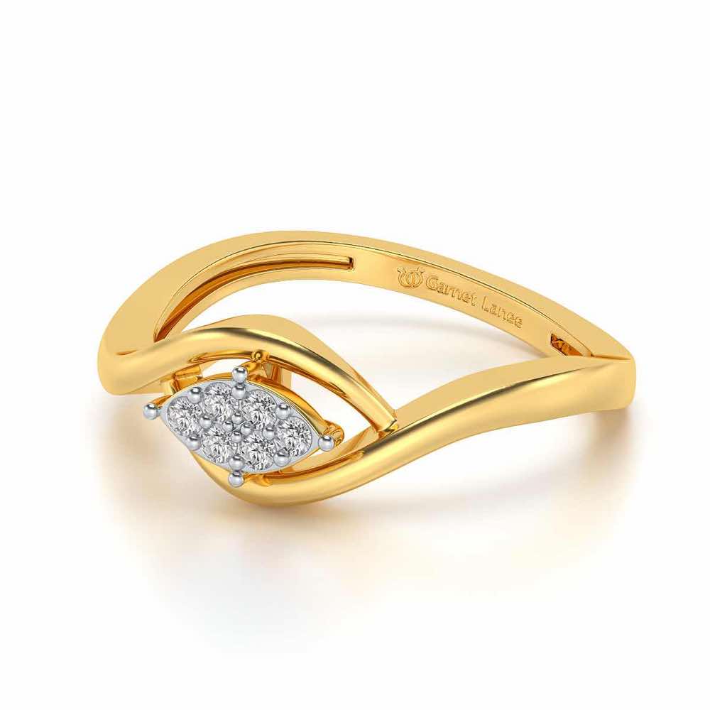 Bina Silver Ring - Yellow Gold - Image 2