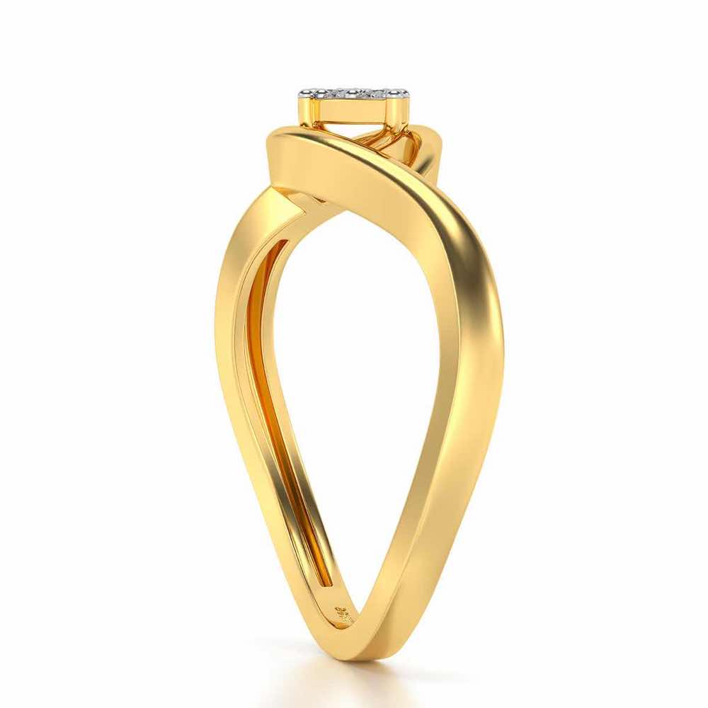 Bina Silver Ring - Yellow Gold - Image 3