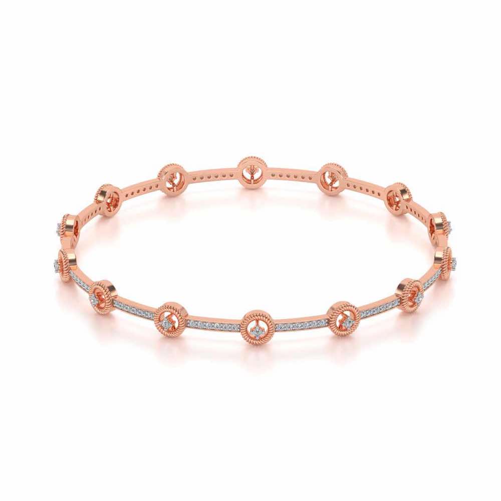 Bird Eye Silver Bangles - Rose Gold - Image 2