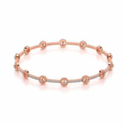 Bird Eye Silver Bangles - Rose Gold - Image 2
