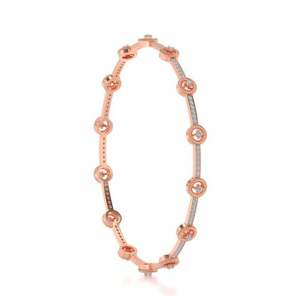 Bird Eye Silver Bangles - Rose Gold - Image 3
