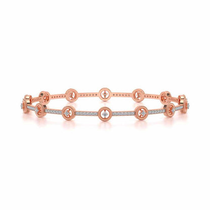 Bird Eye Silver Bangles - Rose Gold - Image 4