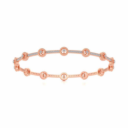 Bird Eye Silver Bangles - Rose Gold - Image 5
