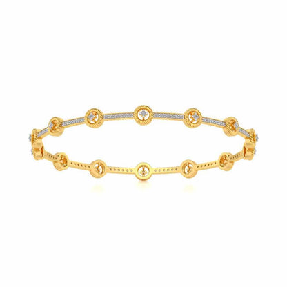 Bird Eye Silver Bangles - Yellow Gold - Image 5