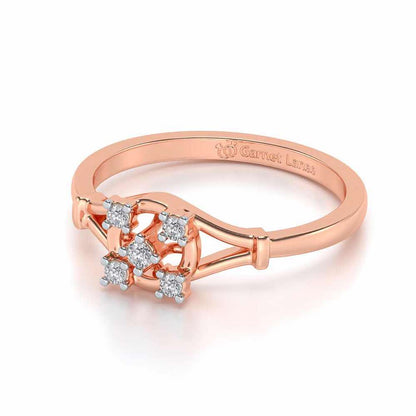 Bishakha Silver Ring - Rose Gold - Image 2