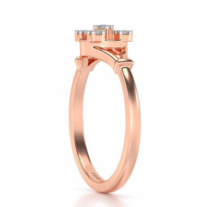 Bishakha Silver Ring - Rose Gold - Image 3