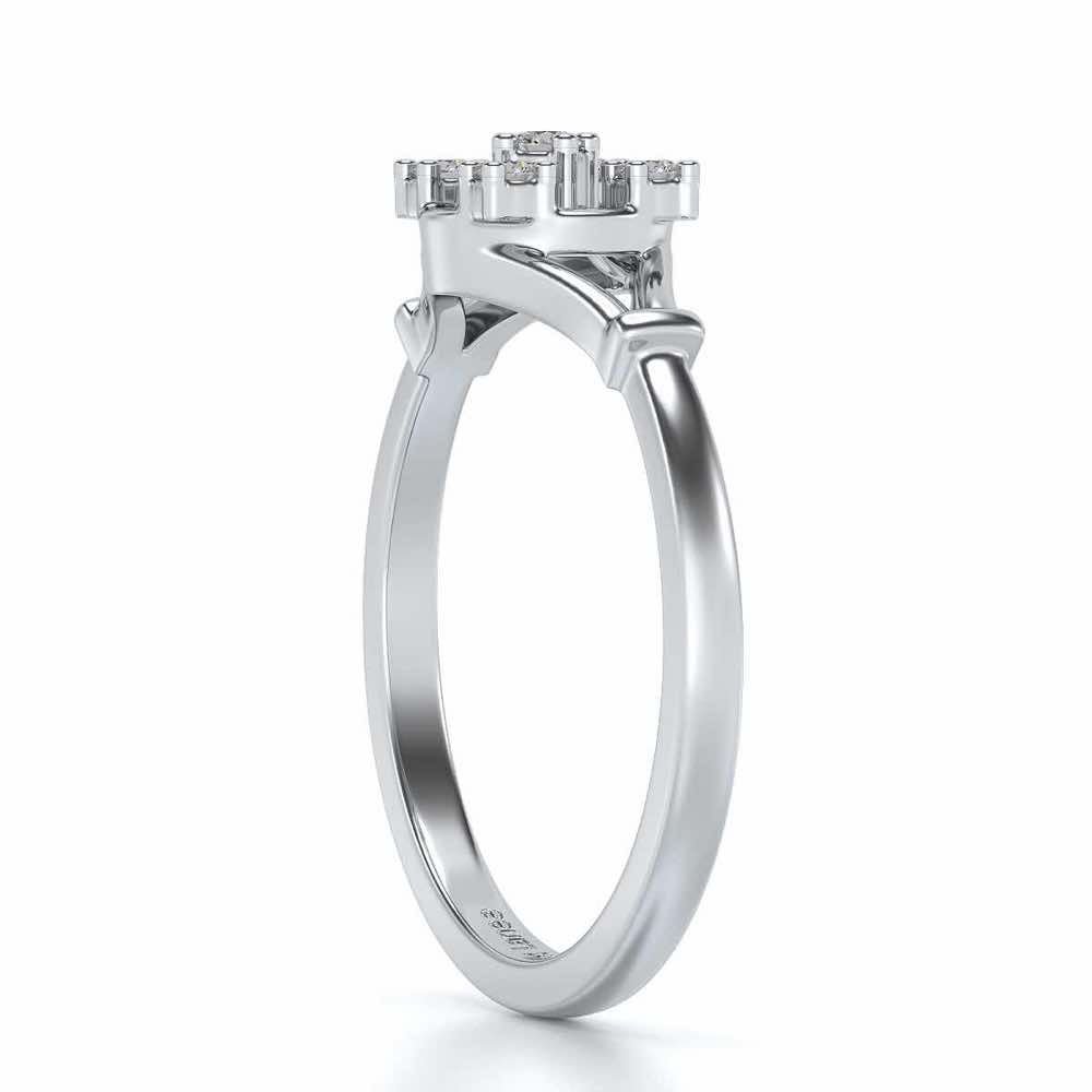 Bishakha Silver Ring - White Gold - Image 3