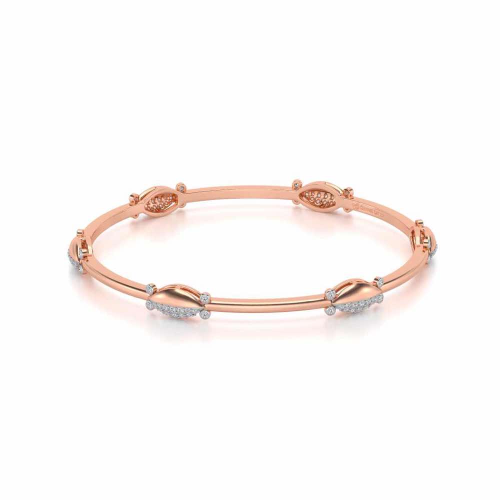 Blanche Silver Bangles - Rose Gold - Image 2