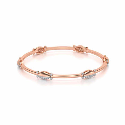Blanche Silver Bangles - Rose Gold - Image 2