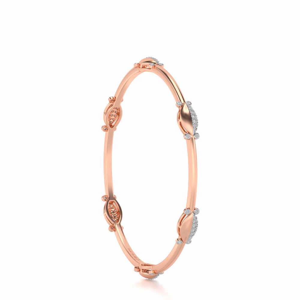 Blanche Silver Bangles - Rose Gold - Image 3