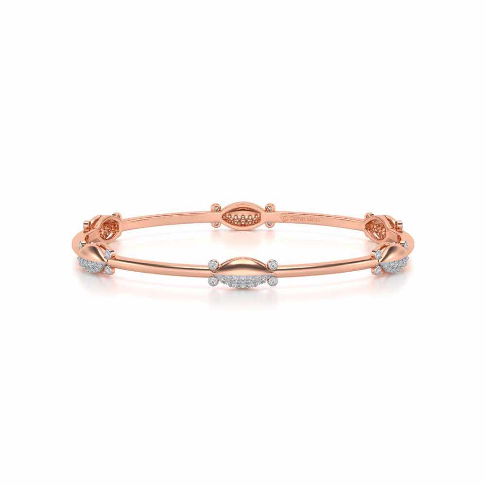 Blanche Silver Bangles - Rose Gold - Image 4