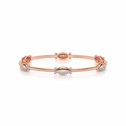Blanche Silver Bangles - Rose Gold - Image 4