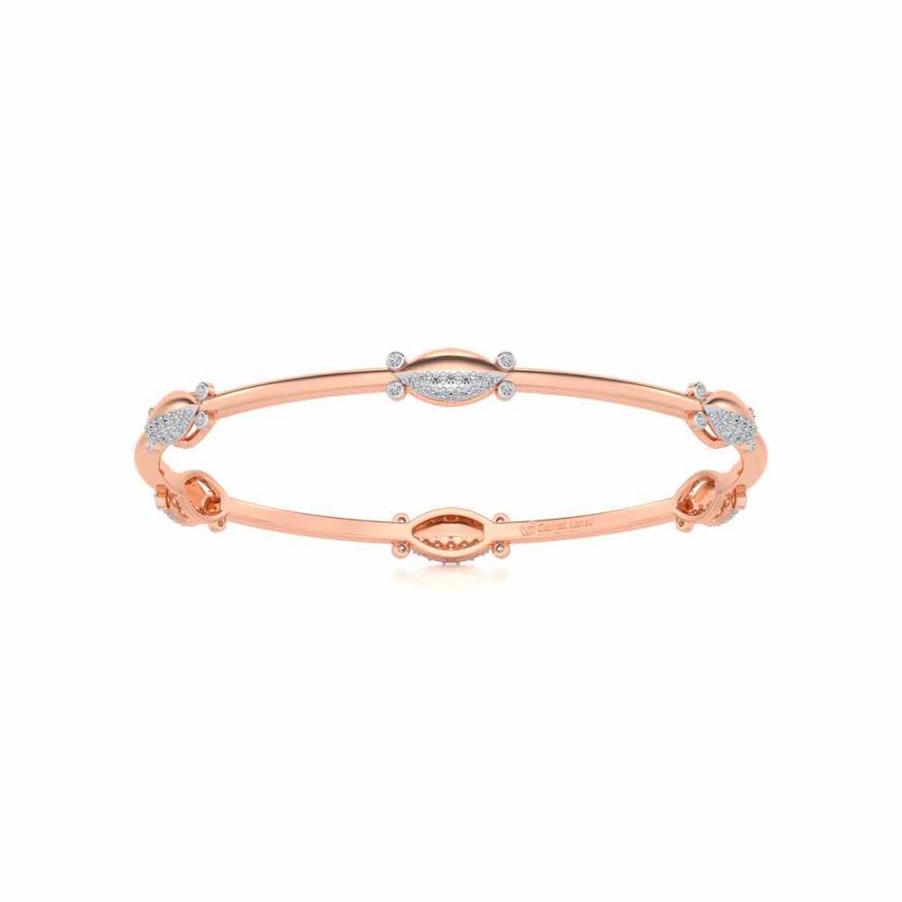 Blanche Silver Bangles - Rose Gold - Image 5