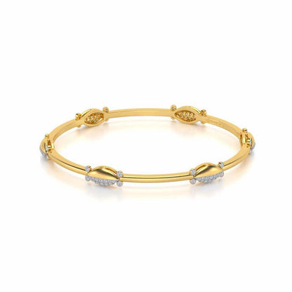 Blanche Silver Bangles - Yellow Gold - Image 2