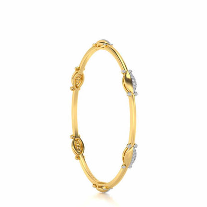 Blanche Silver Bangles - Yellow Gold - Image 3