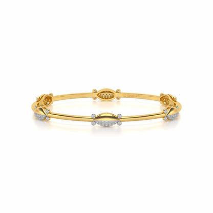 Blanche Silver Bangles - Yellow Gold - Image 4