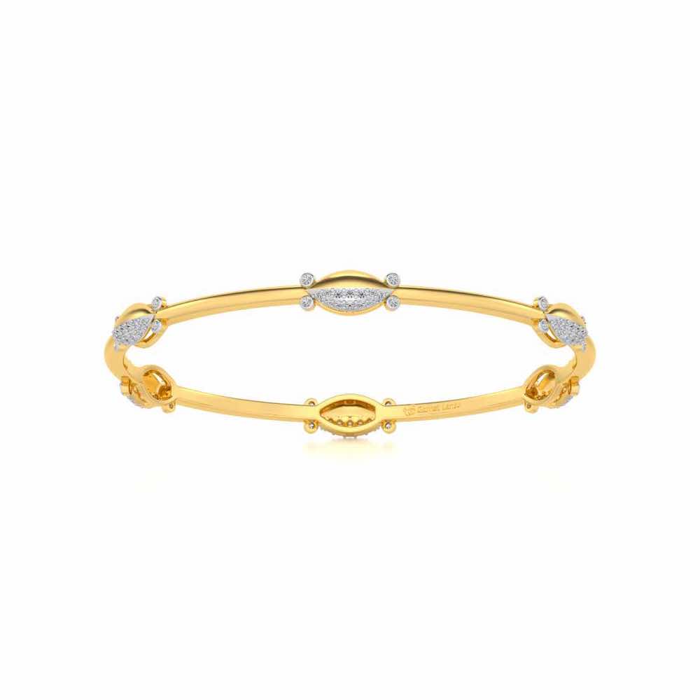 Blanche Silver Bangles - Yellow Gold - Image 5
