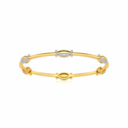 Blanche Silver Bangles - Yellow Gold - Image 5