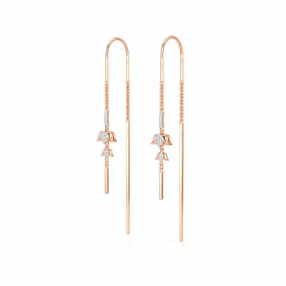 Bless Silver Dangler Earrings - Rose Gold - Image 3