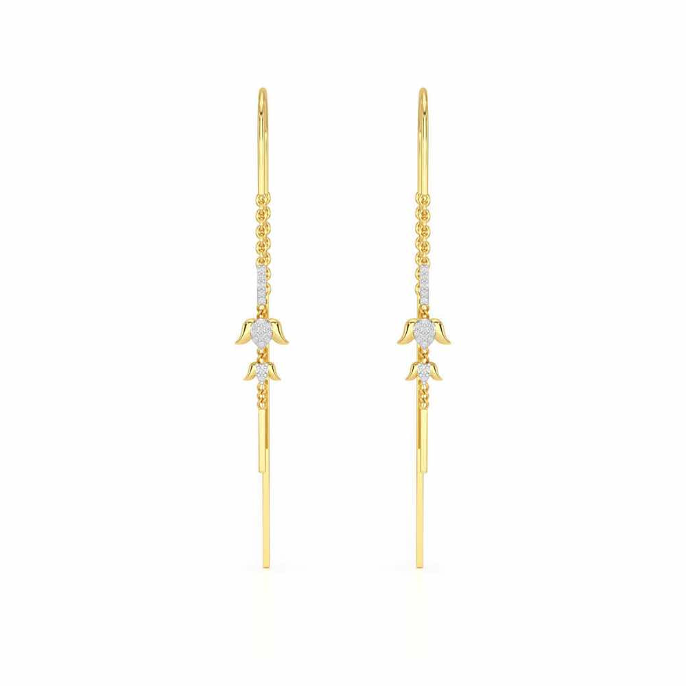 Bless Silver Dangler Earrings