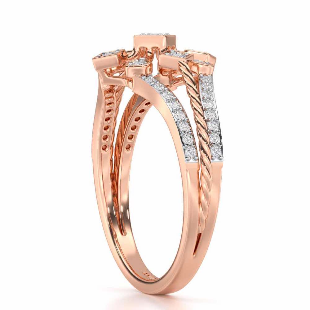 Blessed Shine Silver Ring - Rose Gold - Image 3
