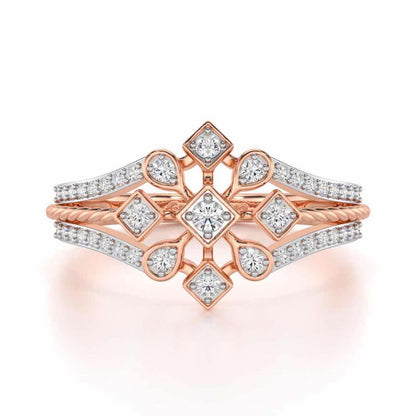 Blessed Shine Silver Ring - Rose Gold - Image 4