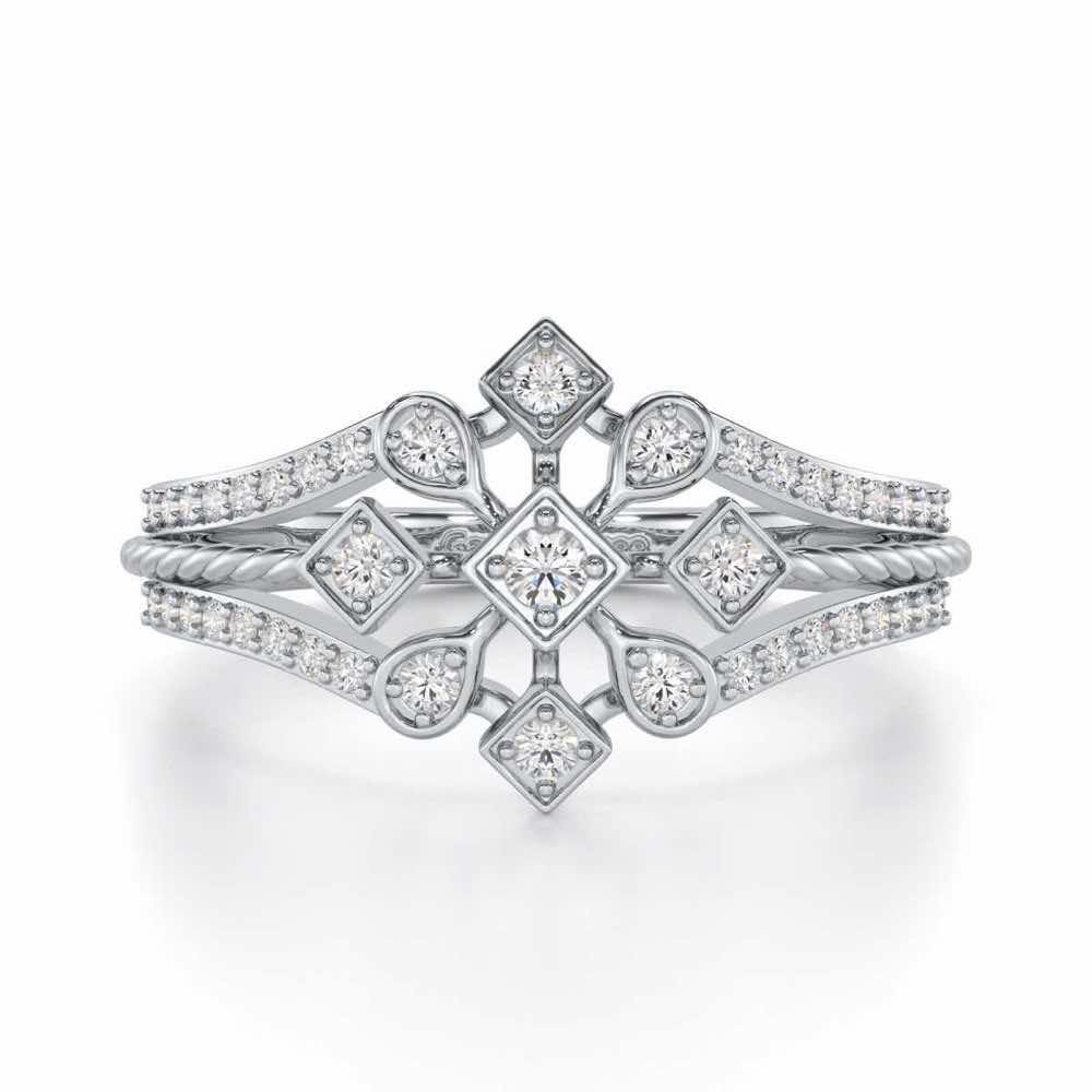 Blessed Shine Silver Ring - White Gold - Image 4