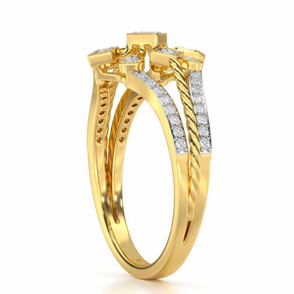 Blessed Shine Silver Ring - Yellow Gold - Image 3