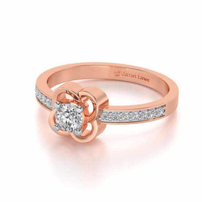 Blessing Solitaire Silver Ring - Rose Gold - Image 2