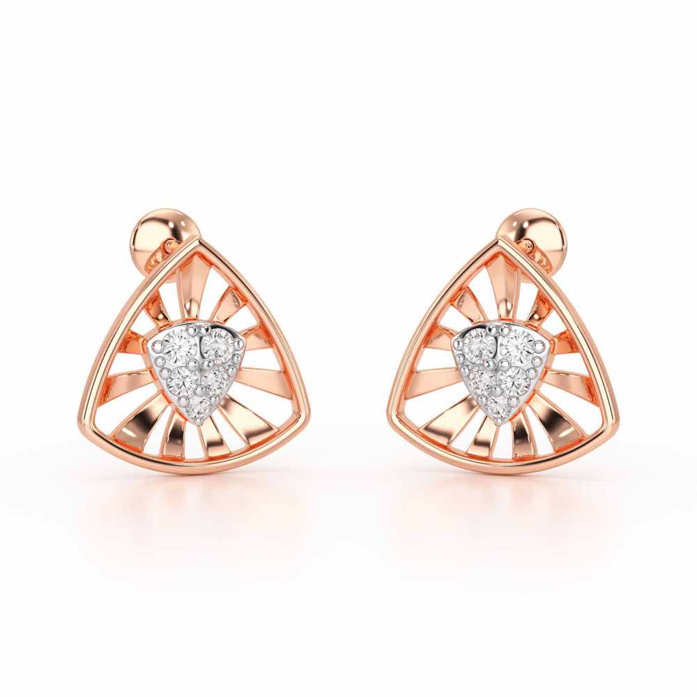 Bling Buddies Silver Earrings - Rose Gold - Image 1