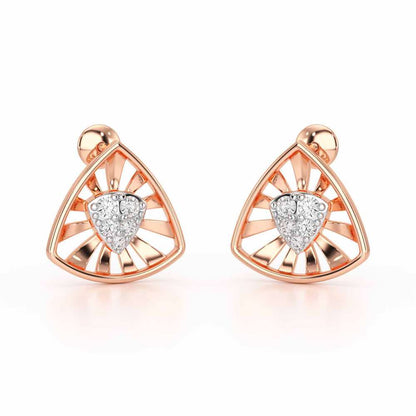 Bling Buddies Silver Earrings - Rose Gold - Image 1