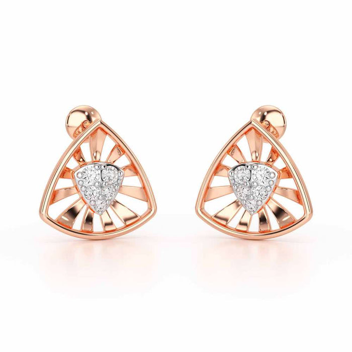 Bling Buddies Silver Earrings - Rose Gold - Image 1