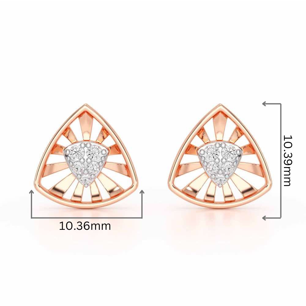 Bling Buddies Silver Earrings - Rose Gold - Image 2