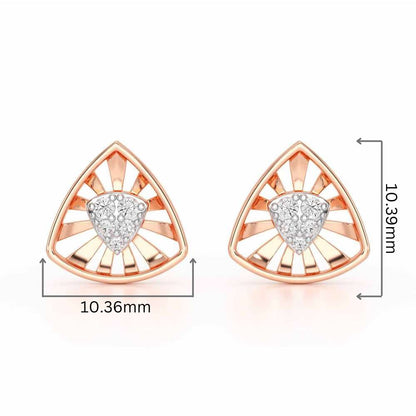 Bling Buddies Silver Earrings - Rose Gold - Image 2