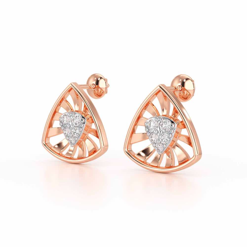 Bling Buddies Silver Earrings - Rose Gold - Image 3