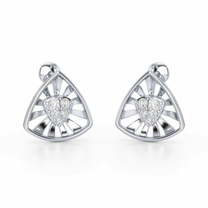 Bling Buddies Silver Earrings - White Gold - Image 1