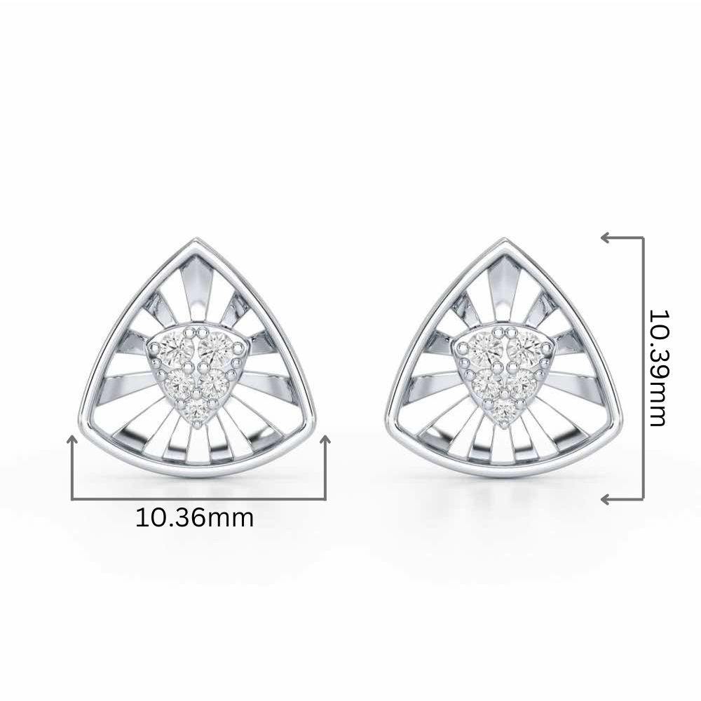 Bling Buddies Silver Earrings - White Gold - Image 2