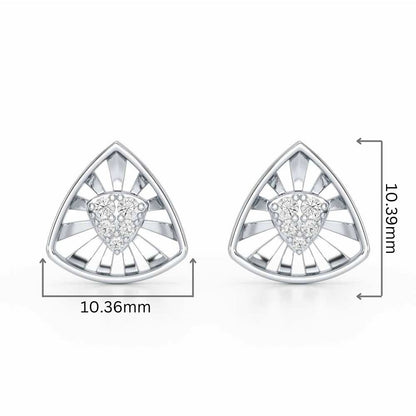 Bling Buddies Silver Earrings - White Gold - Image 2