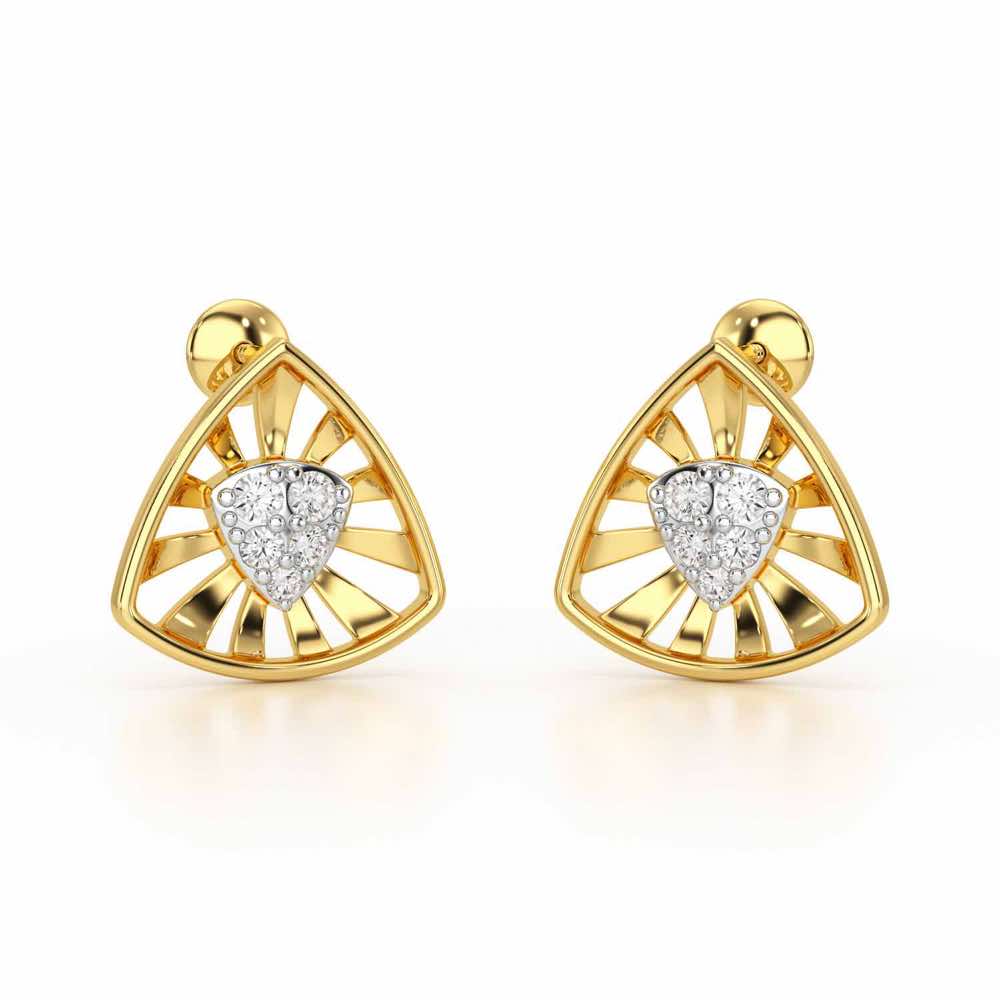 Bling Buddies Silver Earrings - Yellow Gold - Image 1