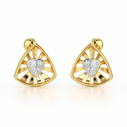 Bling Buddies Silver Earrings - Yellow Gold - Image 1
