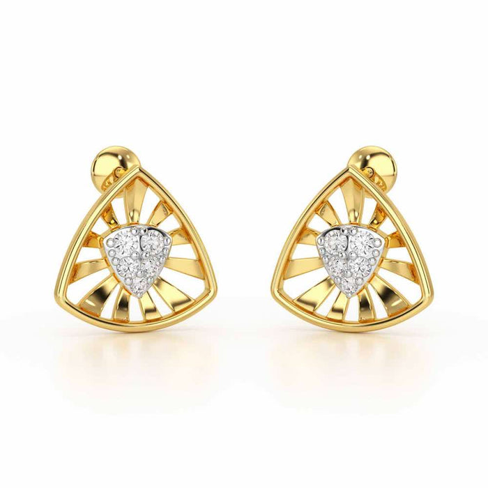 Bling Buddies Silver Earrings - Yellow Gold - Image 1