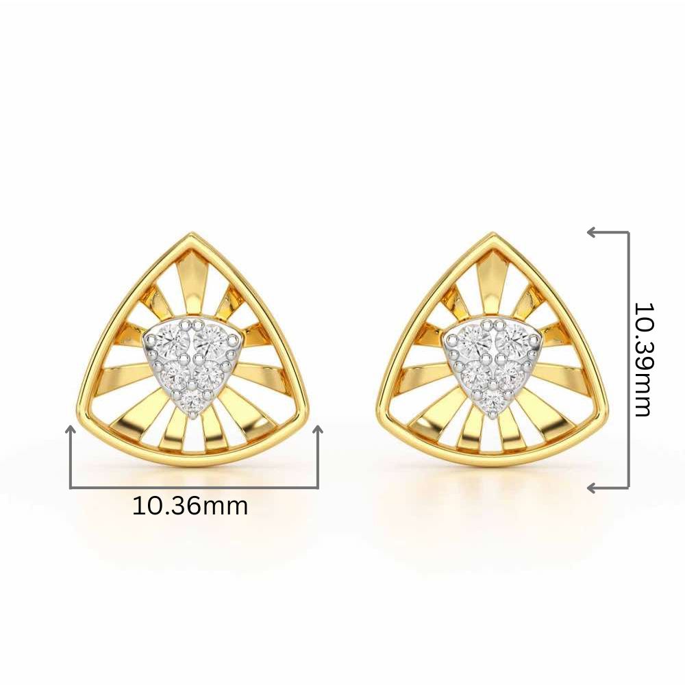 Bling Buddies Silver Earrings - Yellow Gold - Image 2