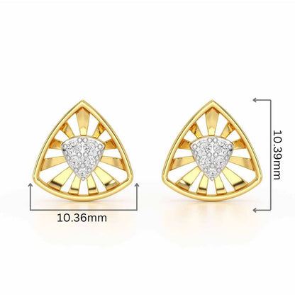 Bling Buddies Silver Earrings - Yellow Gold - Image 2