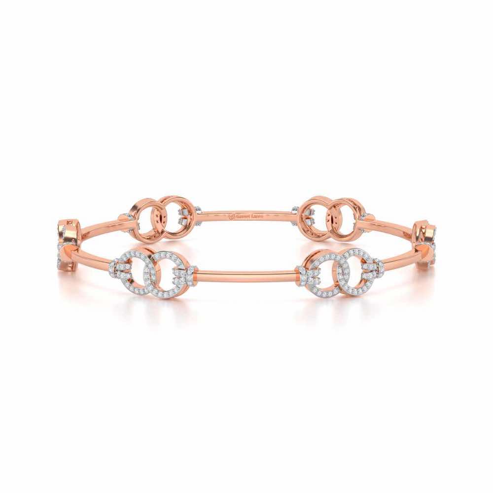 Bling Ring Silver Bangles - Rose Gold - Image 4